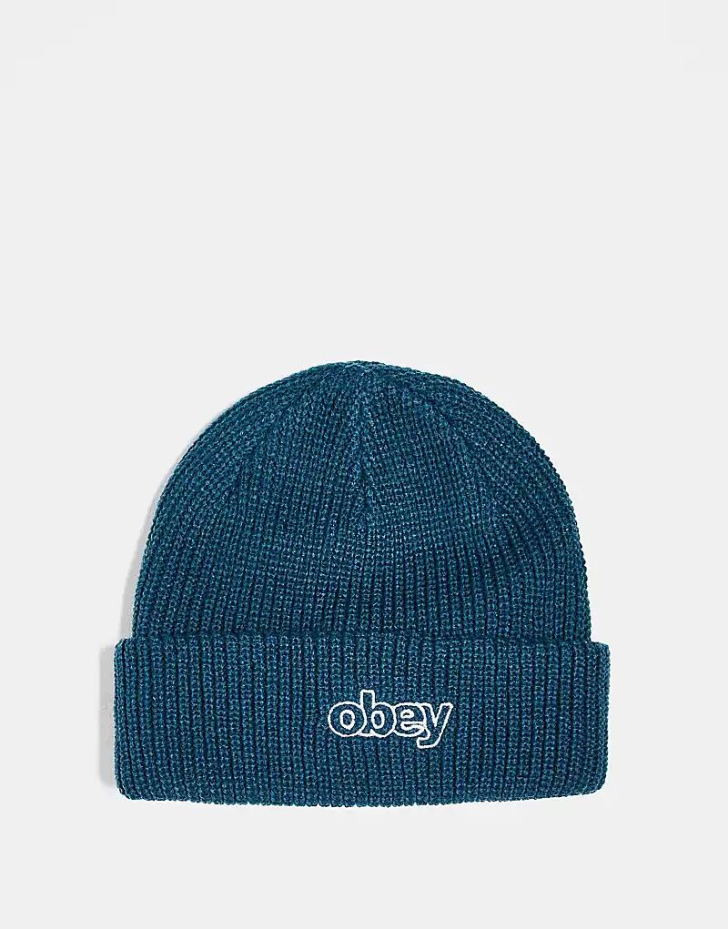 

Obey – Throwback – Вязаная шапка синего цвета