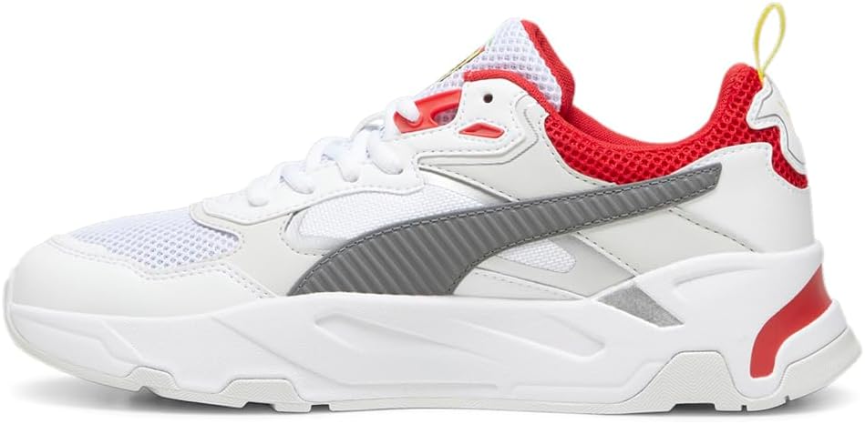 Мужские кроссовки PUMA Scuderia Ferrari Trinity со шнуровкой, повседневные- белые — фото 3