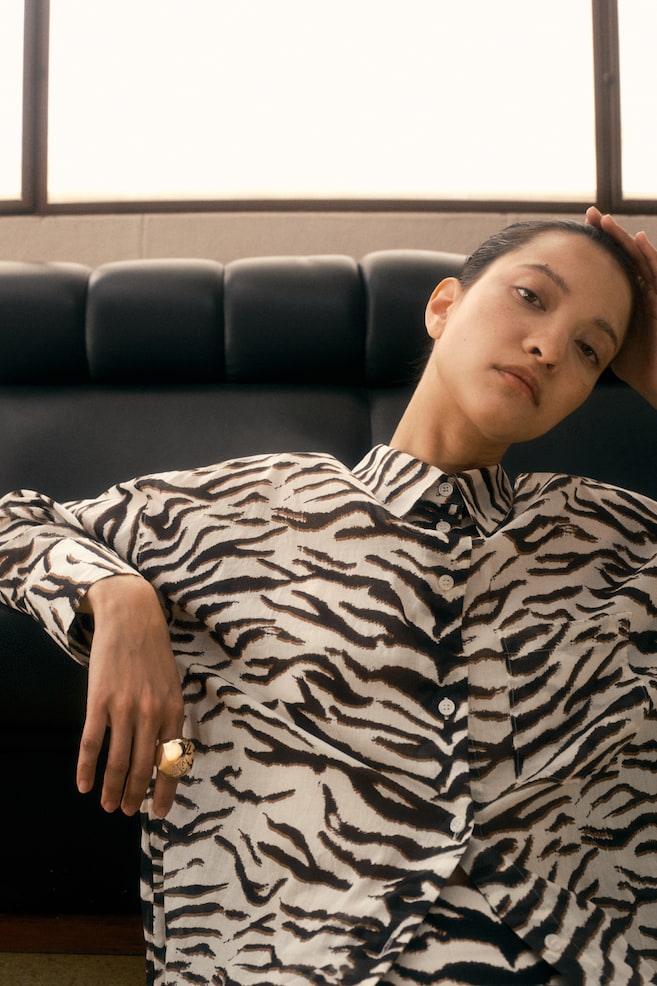 

Хлопковая блузка H&M, мультиколор