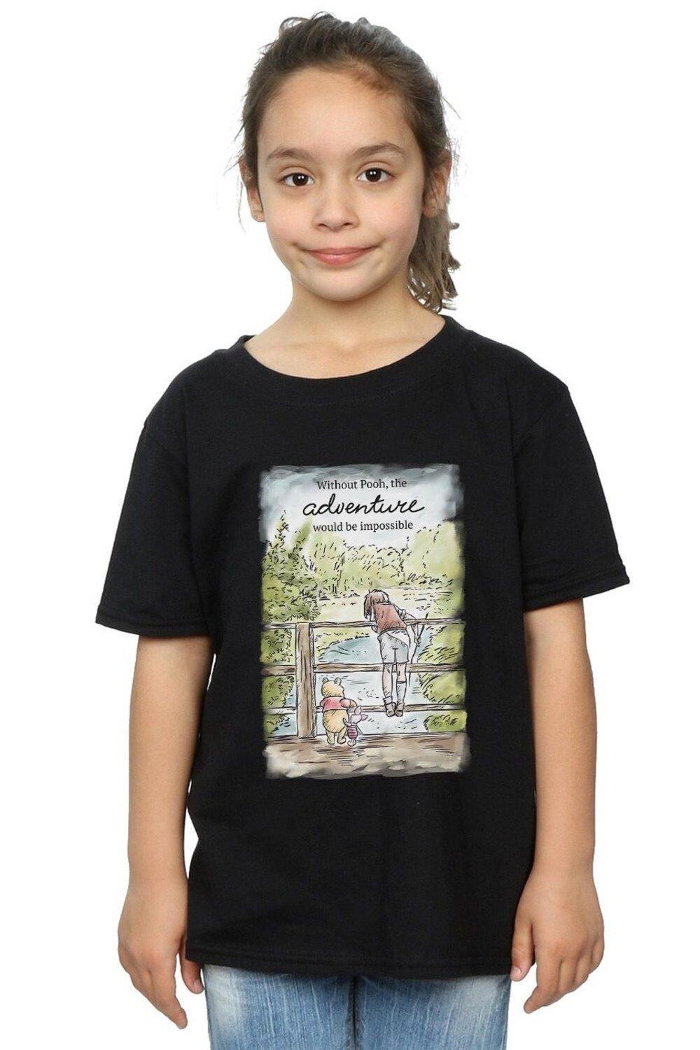 

Хлопковая футболка «Приключения Винни-Пуха» Disney, черный