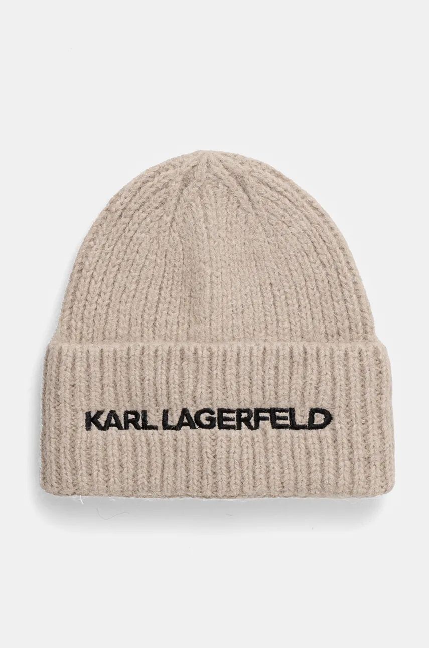 

Шерстяная кепка Карла Лагерфельда Karl Lagerfeld, бежевый