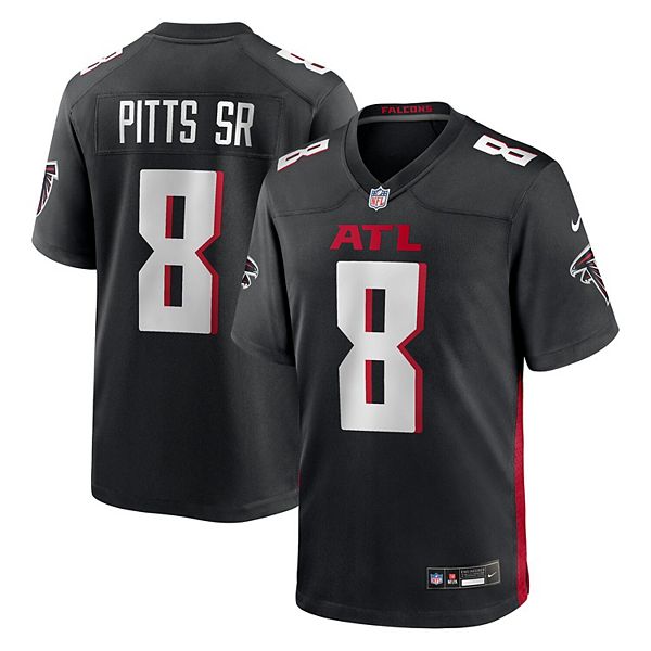 

Мужская черная игровая футболка Atlanta Falcons Kyle Pitts Sr Nike