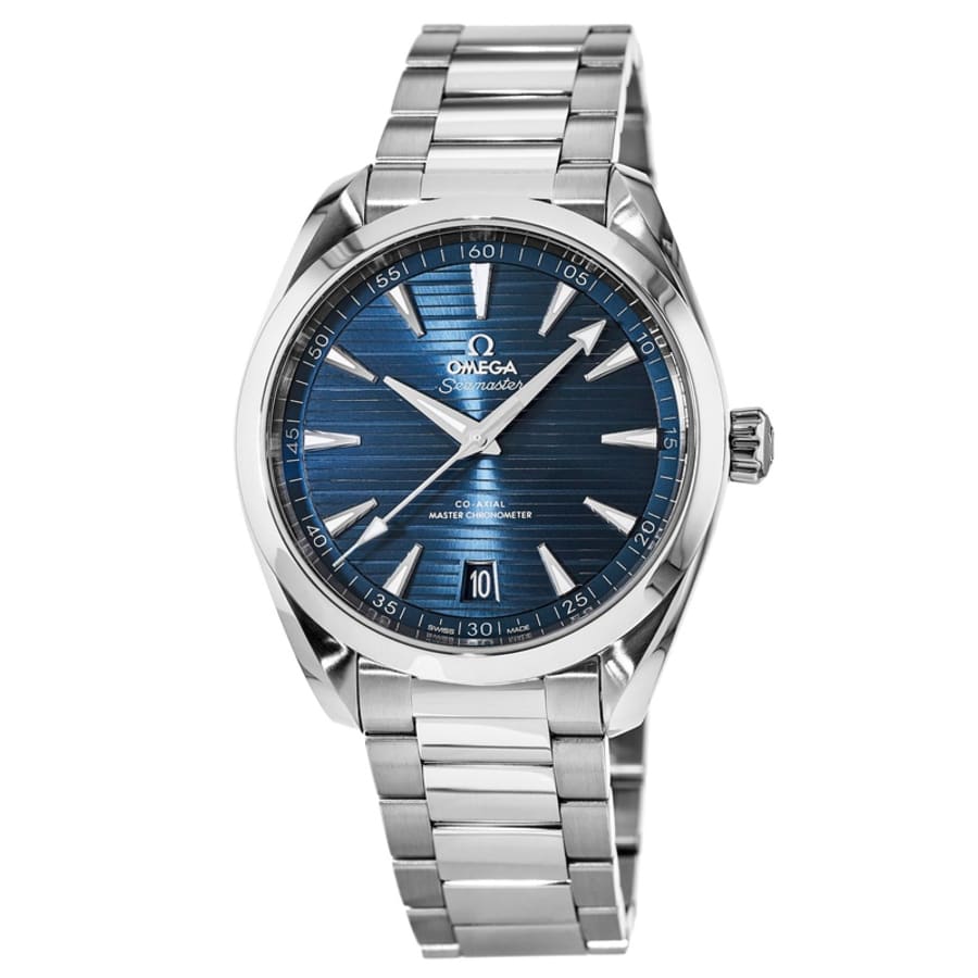

Omega Seamaster Aqua Terra 150M Автоматические стальные часы с тиковым синим циферблатом 220.10.41.21.03.004