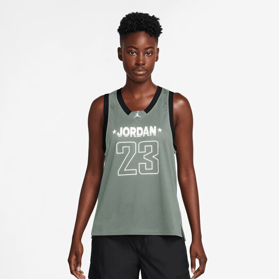 

Майка Jersey 23 Tank 2 JORDAN, цвет jade smoke/black/white