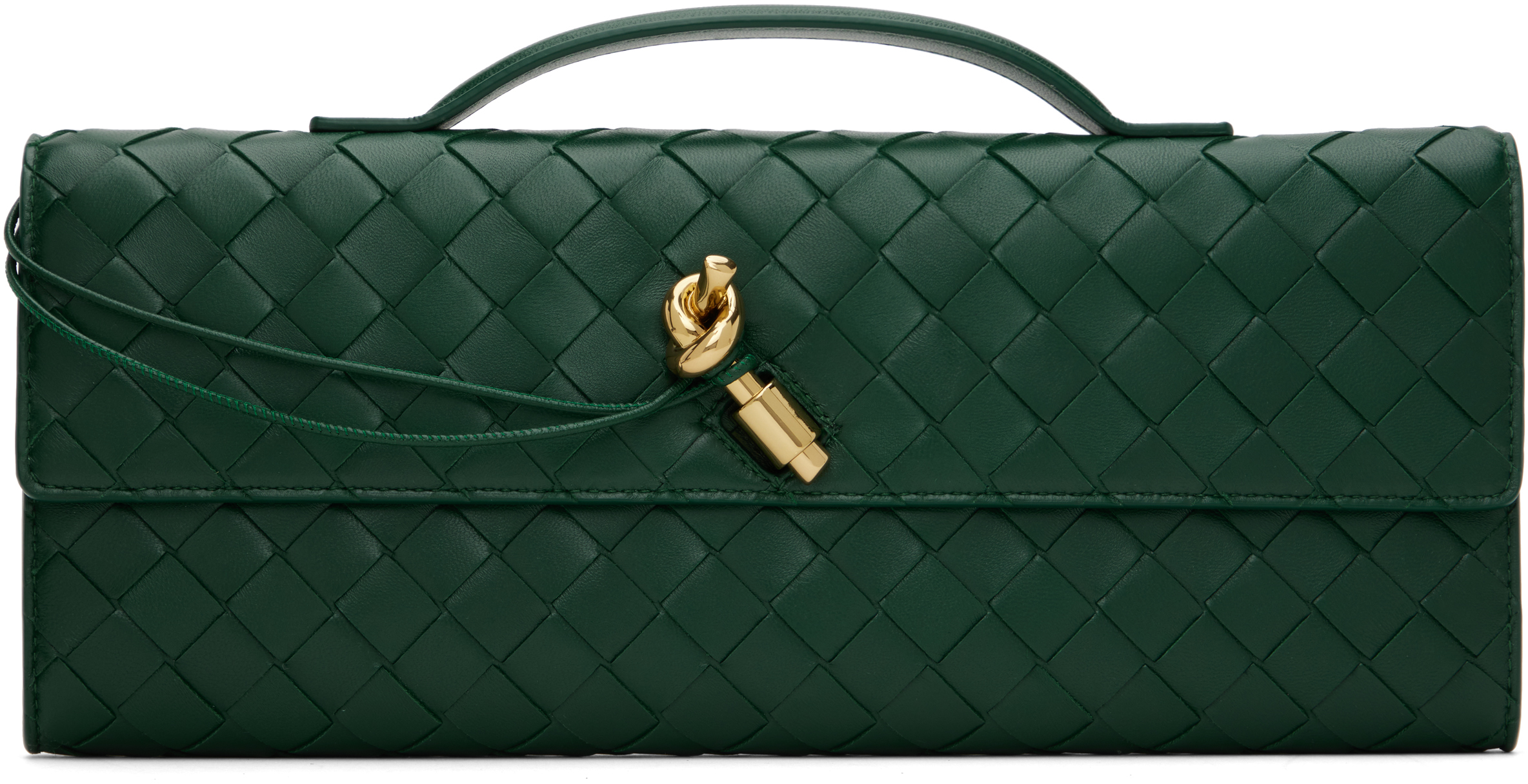 

Зеленый клатч Andiamo Bottega Veneta