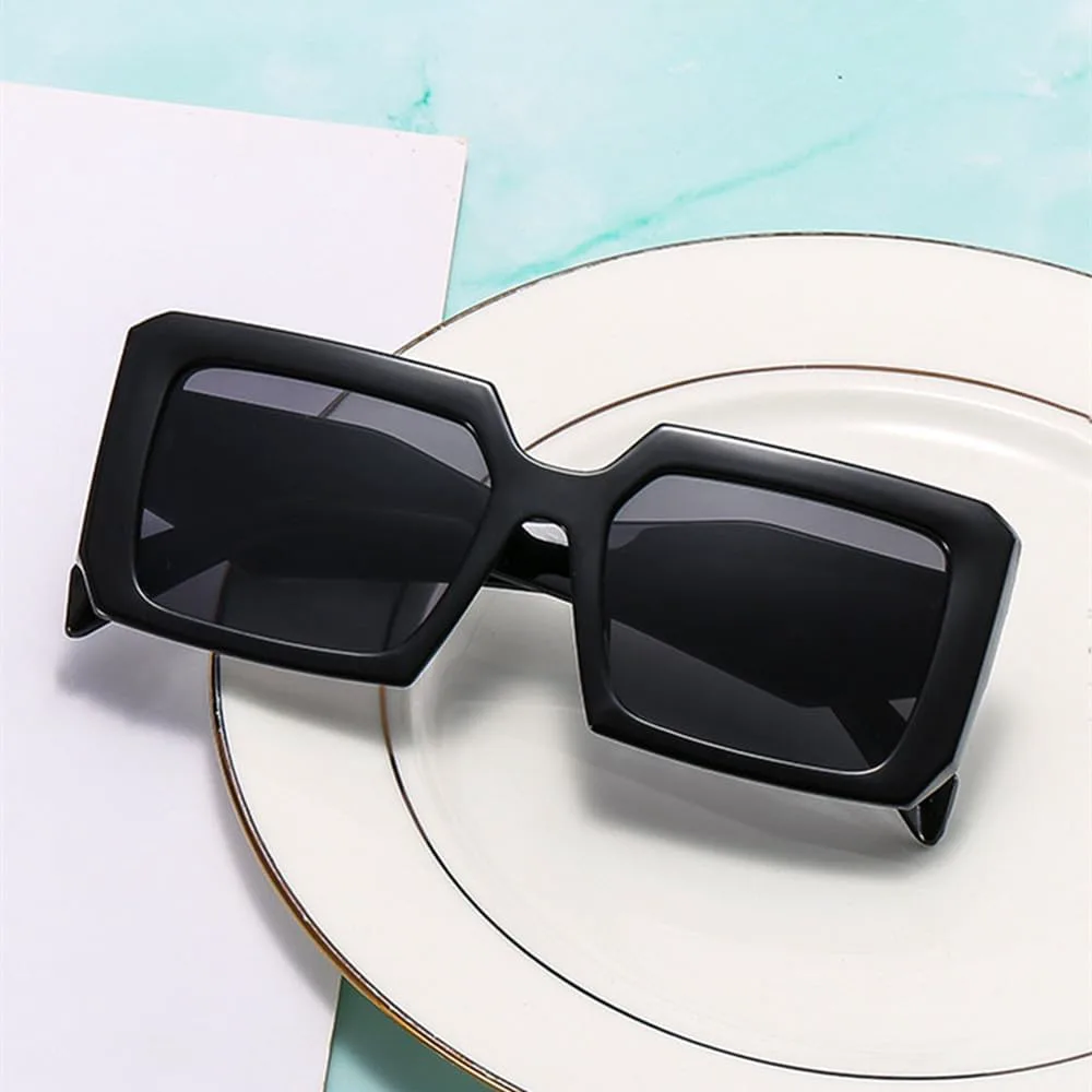 

Винтажные солнцезащитные очки для женщин с двухцветным градиентом, мужские многоугольные солнцезащитные очки с защитой от УФ-излучения UV400 HHZZYVY, Black Orange