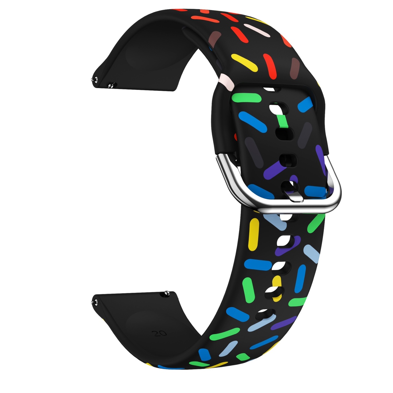 

Ремешок Huawei Совместимость Силиконовый материал CHENSONG, Белая радуга