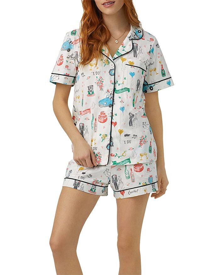 

Пижама Just Married Short Sleeve Pajama Set BedHead Pajamas, мультиколор