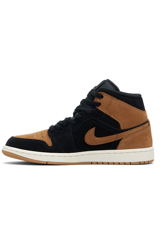 Nike Jordan Черно-Бежевые кроссовки Air Jordan 1 Mid SE — фото 3