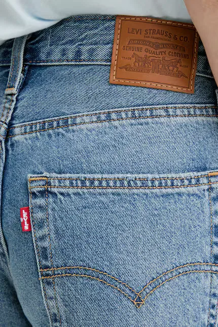 Джинсы свободные багги Dad Levi's, синий — фото 4
