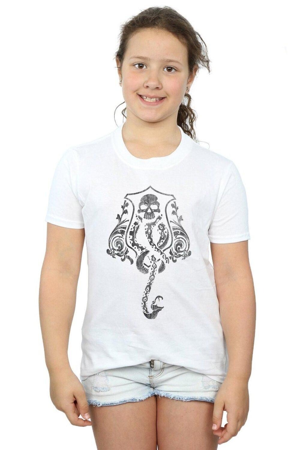 

Хлопковая футболка Dark Mark Crest Harry Potter, белый