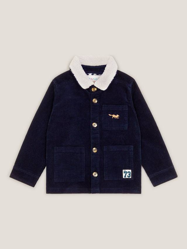 

Детская рубашка с вельветовым воротником борг Monsoon, Navy