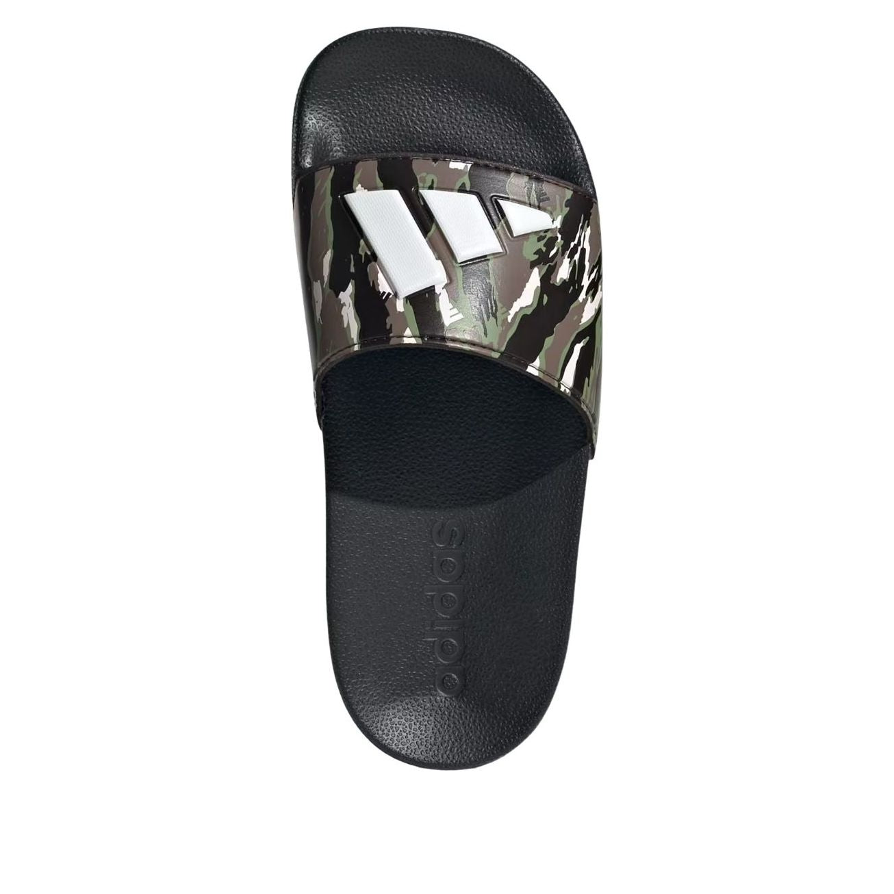 (PS) Сандалии Adidas Adilette Shower Logo Sandal 'Black Chalk White Tent Green' — фото 2