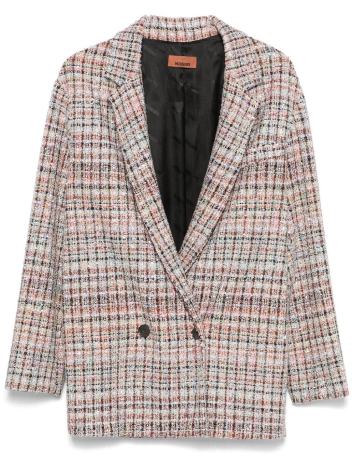 

Missoni клетчатый пиджак из ткани букле, белый