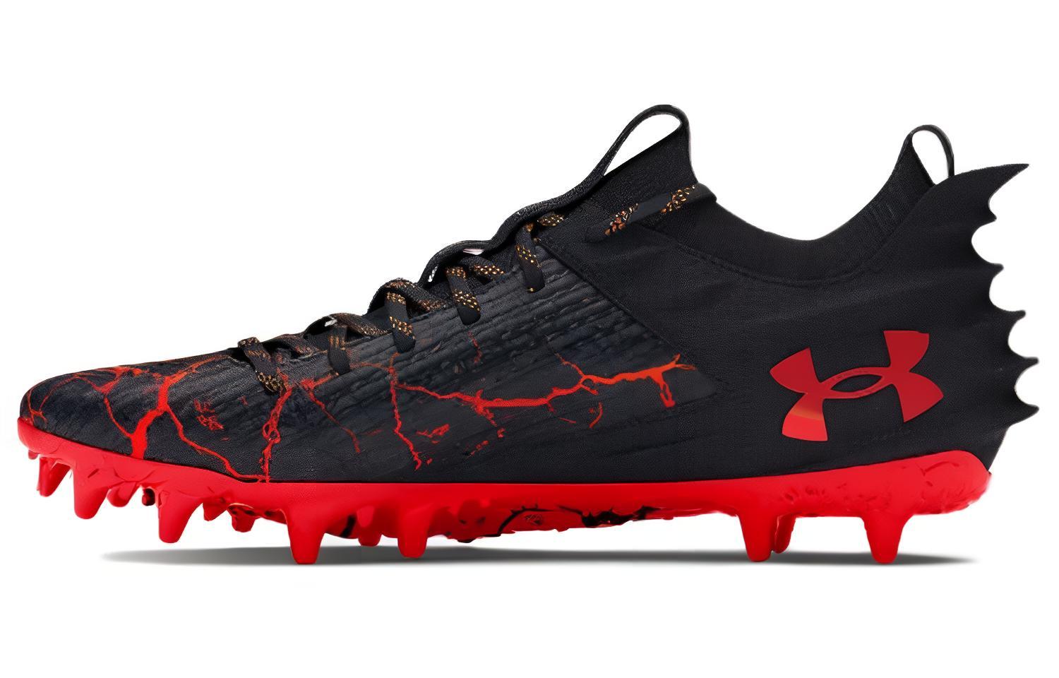 

Under Armour Кроссовки футбольные мужские Blur Smoke 2.0 Cushioning, Wear Resistant черно-красные