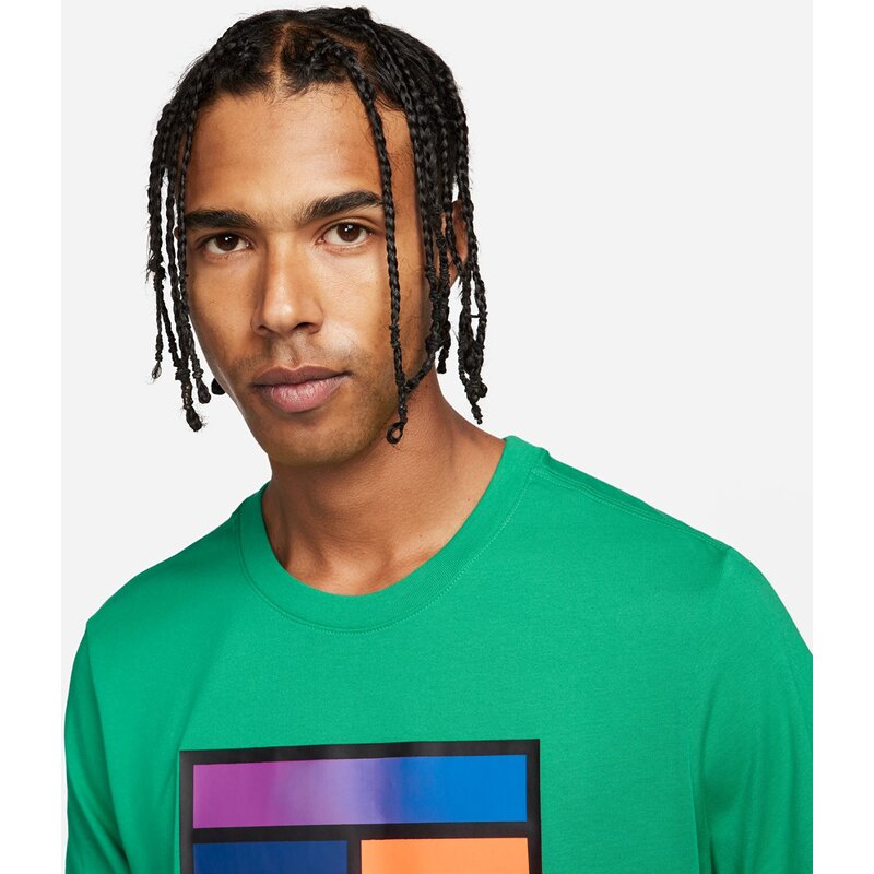 Shirt nikecourt dri-fit Nike, зеленый — фото 4