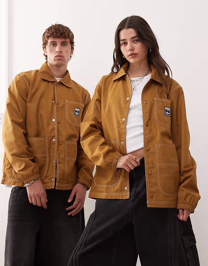 

Куртка Adidas Originals Wabash плетеная, бежевого цвета