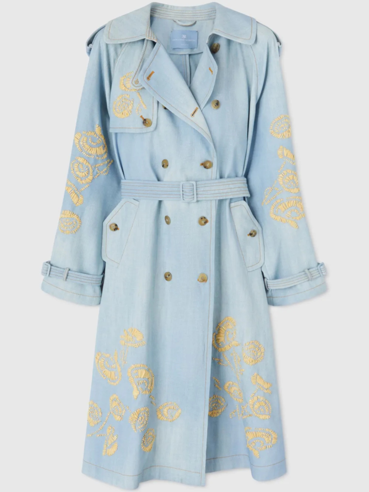 

Джинсовый тренч Ermanno Scervino, синий