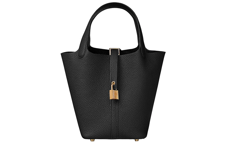

HERMES Пикотин Лок Клеменс Бычья кожа Сумка-корзинка Сумка-ведро Женская сумка Нуар Блэк