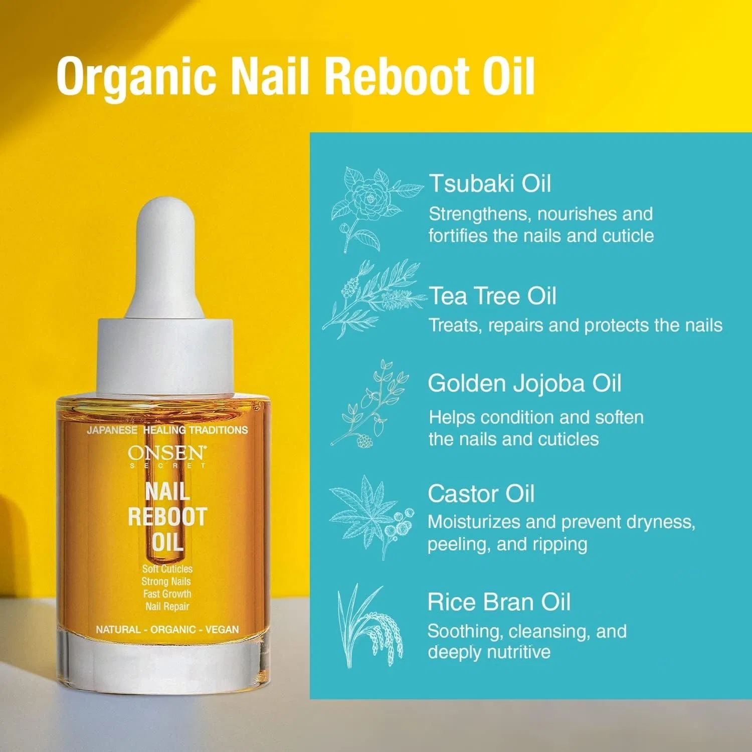 Набор для восстановления ногтей и кутикулы Onsen Secret Nail Reboot Duo Onsen Secret — фото 4