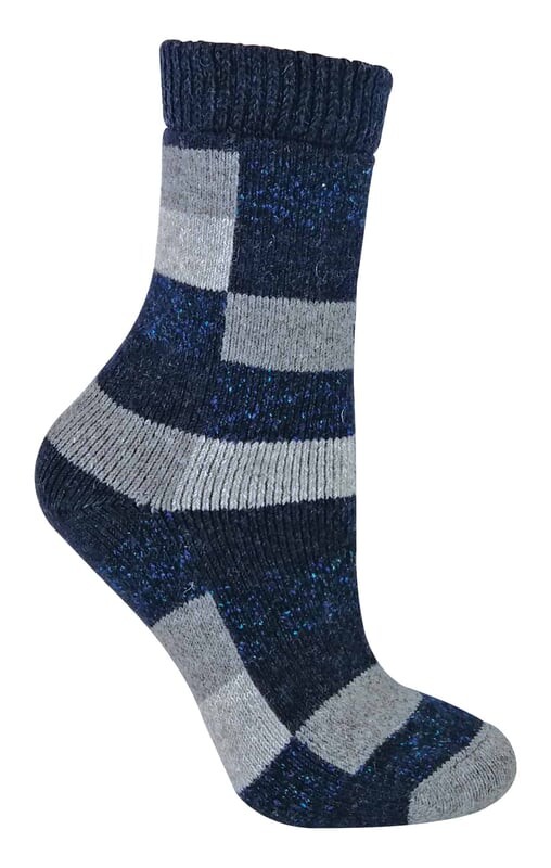 

Дышащие носки из смесовой шерсти с клетчатым узором Sock Snob, синий