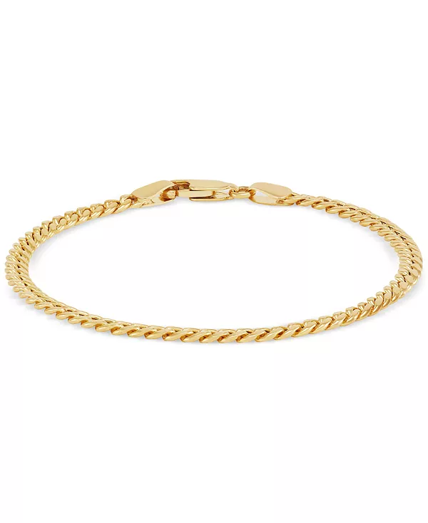 

Браслет-Цепочка «Кубин» из полированного кубинского звена «Майами» из 14-каратного золота Italian Gold, gold