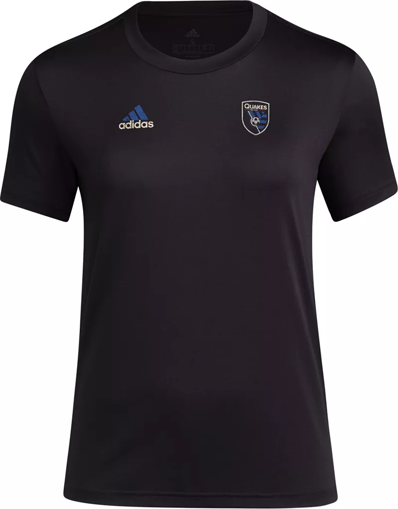 

Женская черная футболка Adidas San Jose Earthquakes 2024 Local Stoic