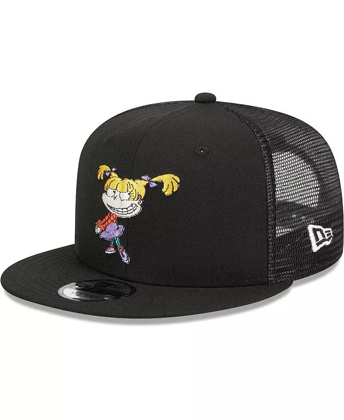 

Мужская и женская черная кепка-кепка Rugrats Angelica Trucker 9FIFTY Snapback New Era