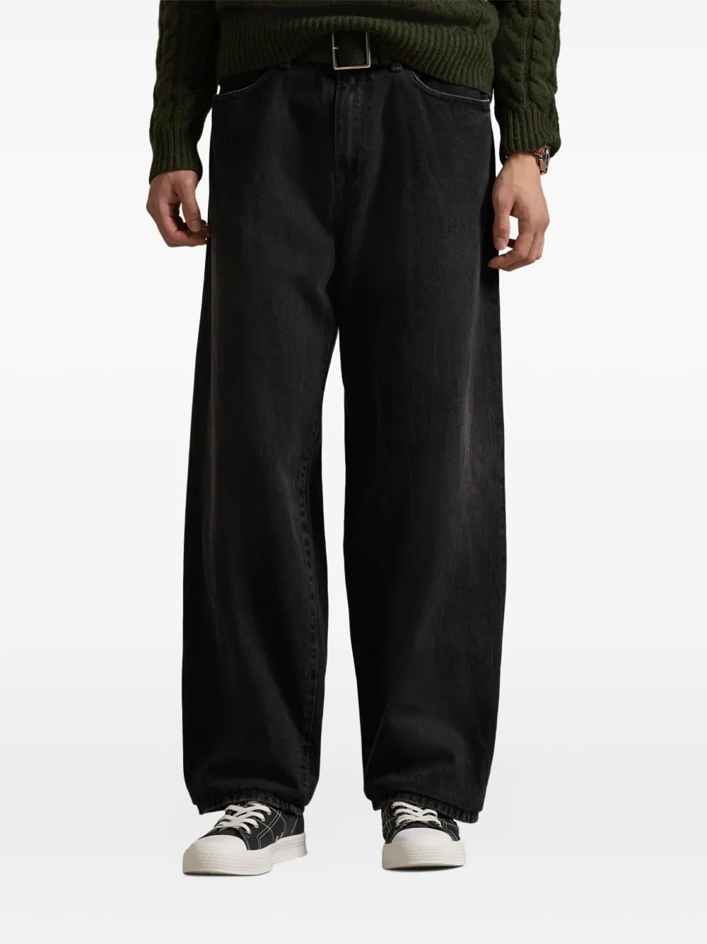 Жесткие джинсовые брюки Polo Ralph Lauren, серый — фото 4