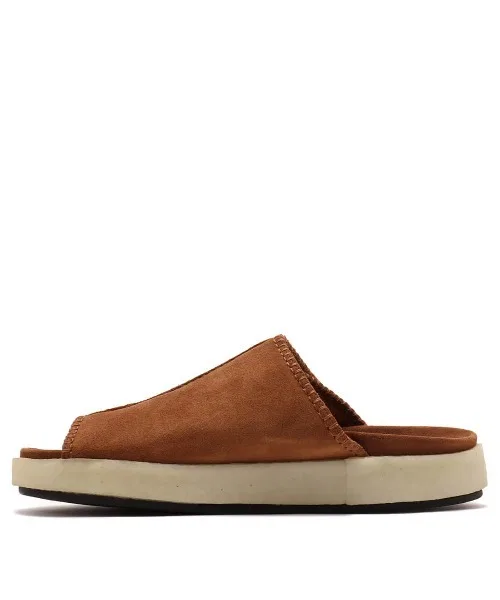 Мужские замшевые сандалии Clarks OverleighSlide коричневые — фото 3