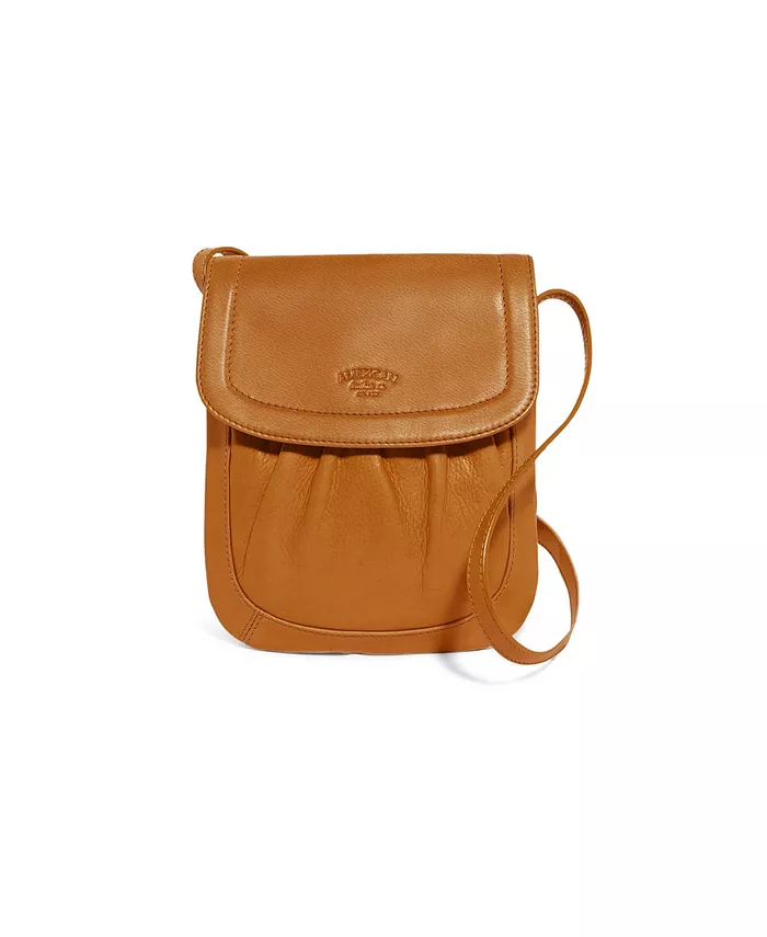 

Бирч Слим Кроссбоди American Leather Co., коричневый/бежевый