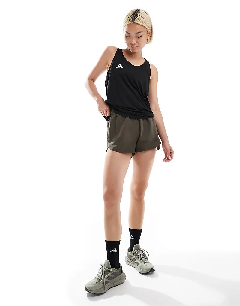 Топ adidas Running Adizero черного цвета adidas performance — фото 4