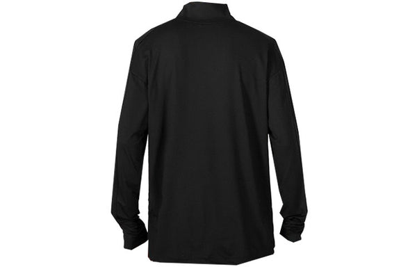 Футболка men's training sports half zipper long sleeves black t-shirt Nike, черный — фото 2