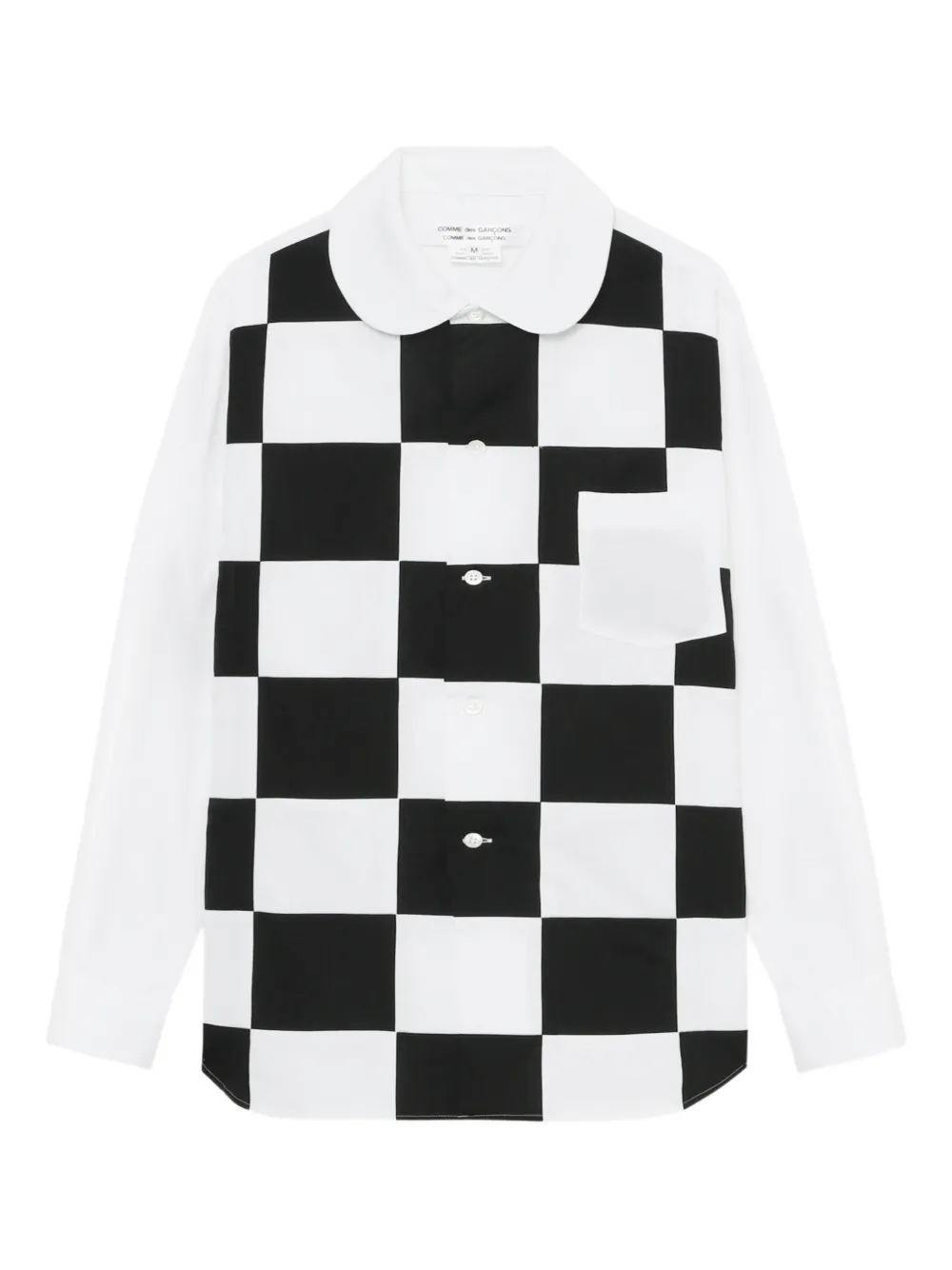 

Рубашка Checker Board с воротником Питер Пэн Comme Des Garçons Comme Des Garçons, белый