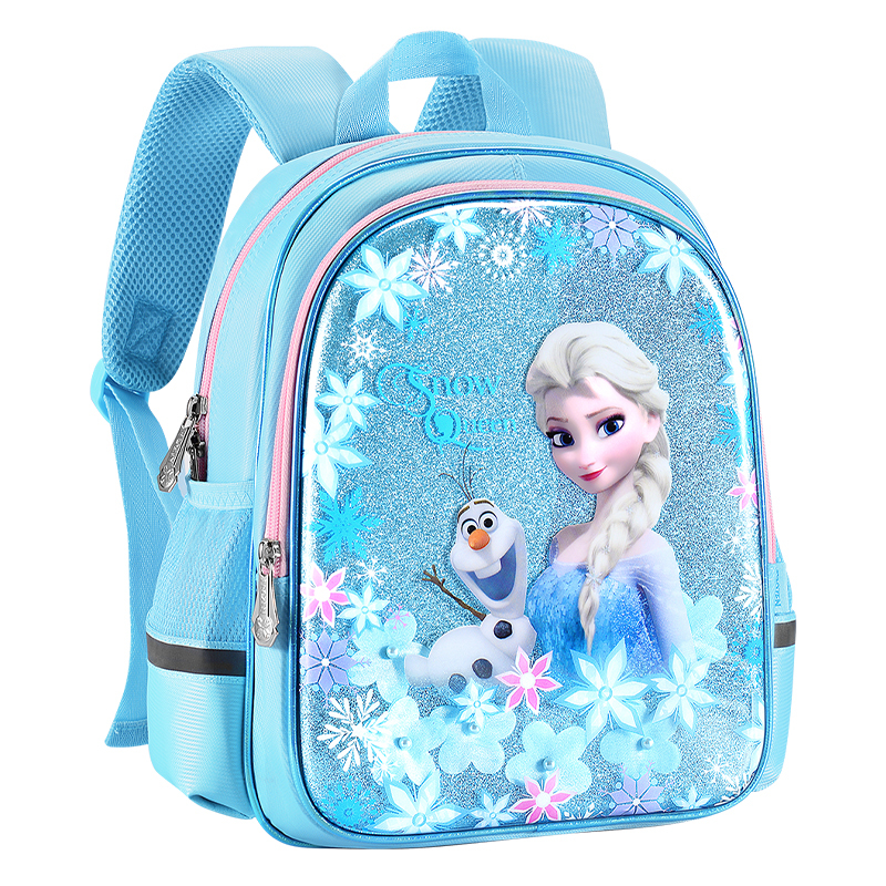 

Disney Сумка рюкзак большой вместимости из полиэстера серии Frozen для детей голубой розовый, Blue