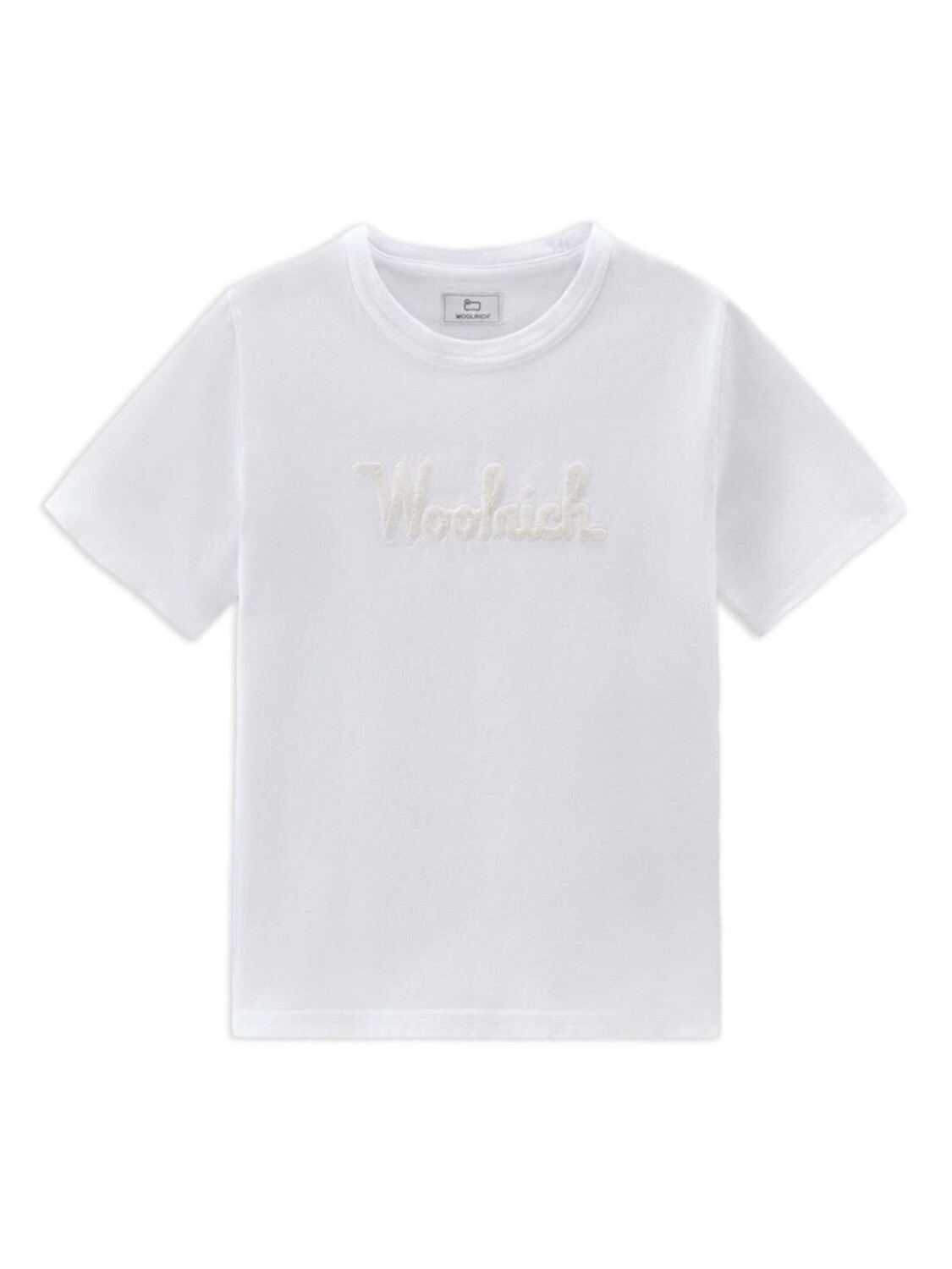 

Woolrich Kids футболка с вышитым логотипом, белый