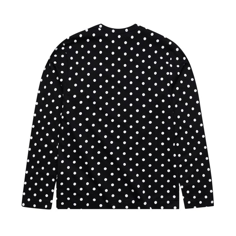 Футболка Comme Des Garçons Comme des Garçons PLAY Polka Dot Long-Sleeve T-Shirt, черный — фото 2