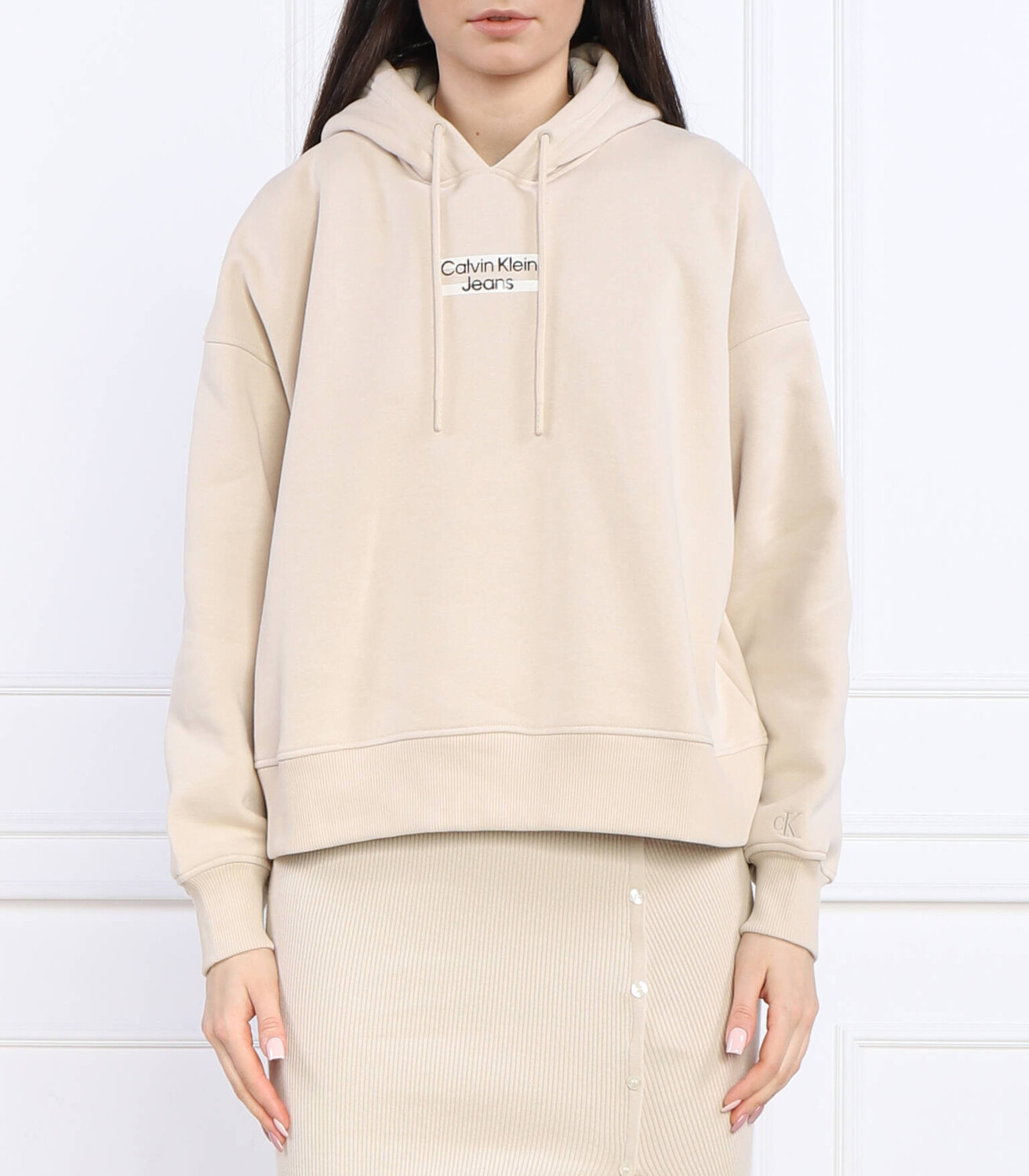 

Толстовка CALVIN KLEIN JEANS Regular Fit, бежевый