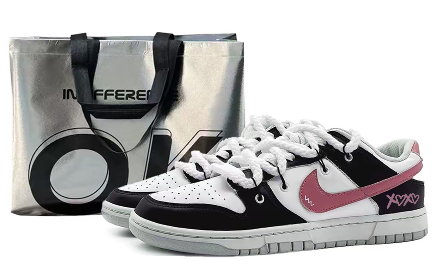 

Nike Кроссовки для скейтбординга Dunk EIGHT% Xoxo с амортизацией, износостойкие, низкие, мужские, розовые