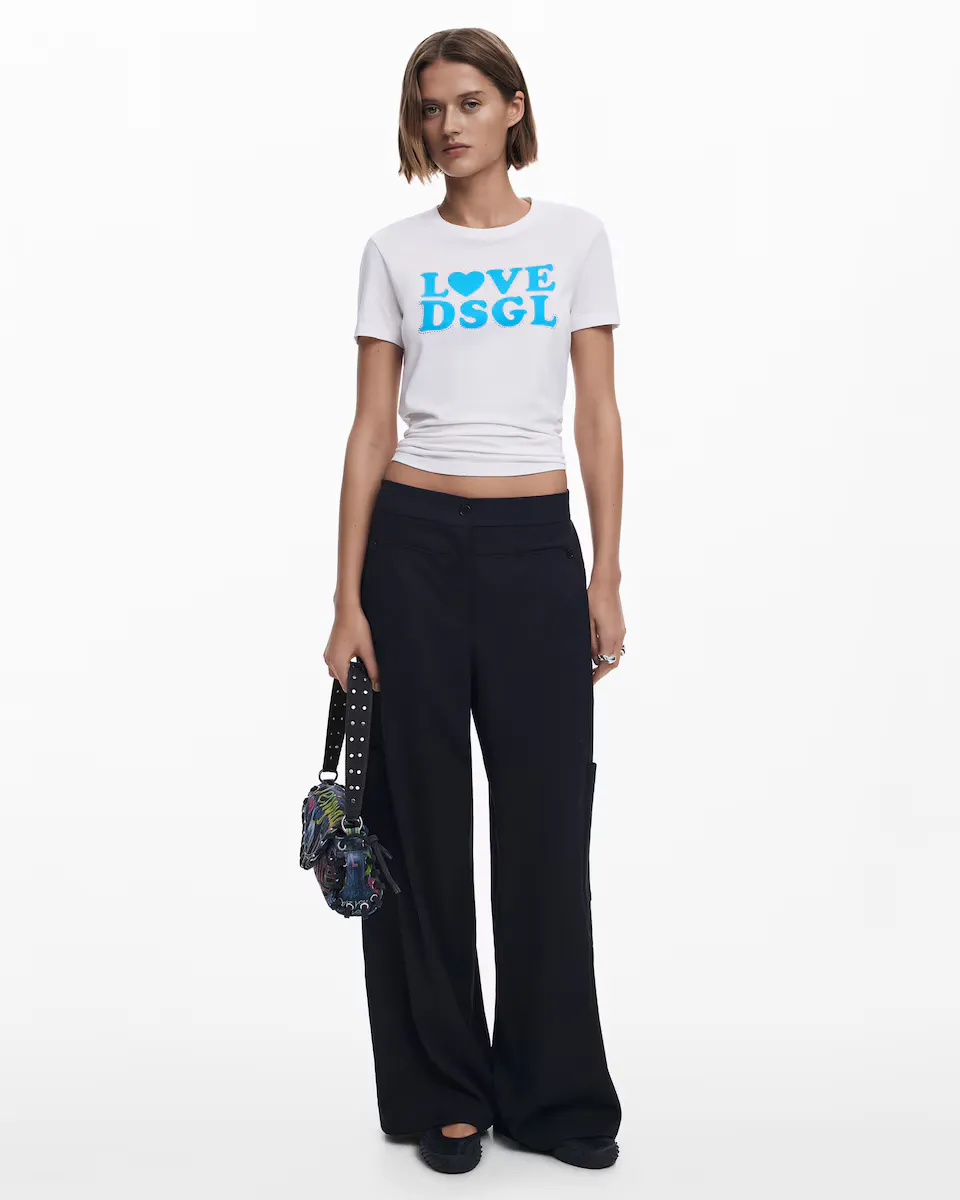 

Женские прямые, простые, портновские брюки Desigual, черный