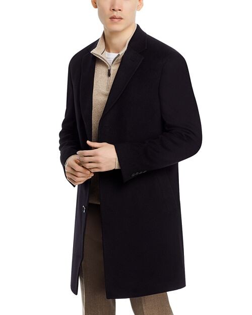 

Кашемировое верхнее пальто обычного кроя The Men's Store at Bloomingdale's, цвет Black