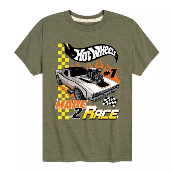 

Футболка с принтом для мальчиков 8-20 лет "Гонка" Hot Wheels, зеленый