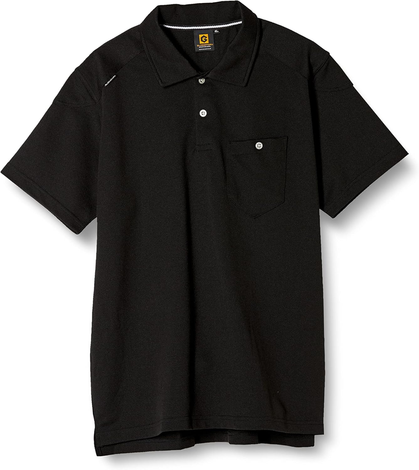 

Футболка-поло Co-cos Nobuoka (Co-cos Nobuoka) унисекс для взрослых с коротким рукавом, дезодорирующим эффектом, воротником с эффектом памяти формы, короткой длиной рукава, черный