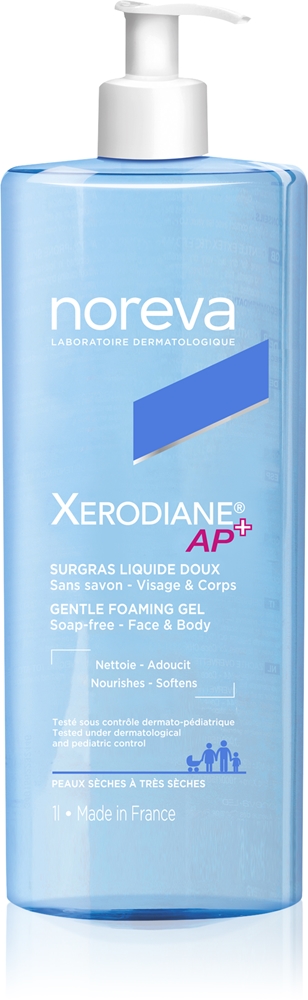 

Xerodiane ap+ нежный пенящийся гель мягкий очищающий гель для лица и тела Noreva, 1000 мл