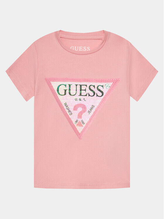 

Футболка стандартного кроя Guess, розовый