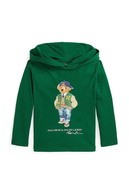 

Детская хлопковая толстовка Polo Ralph Lauren, зеленый
