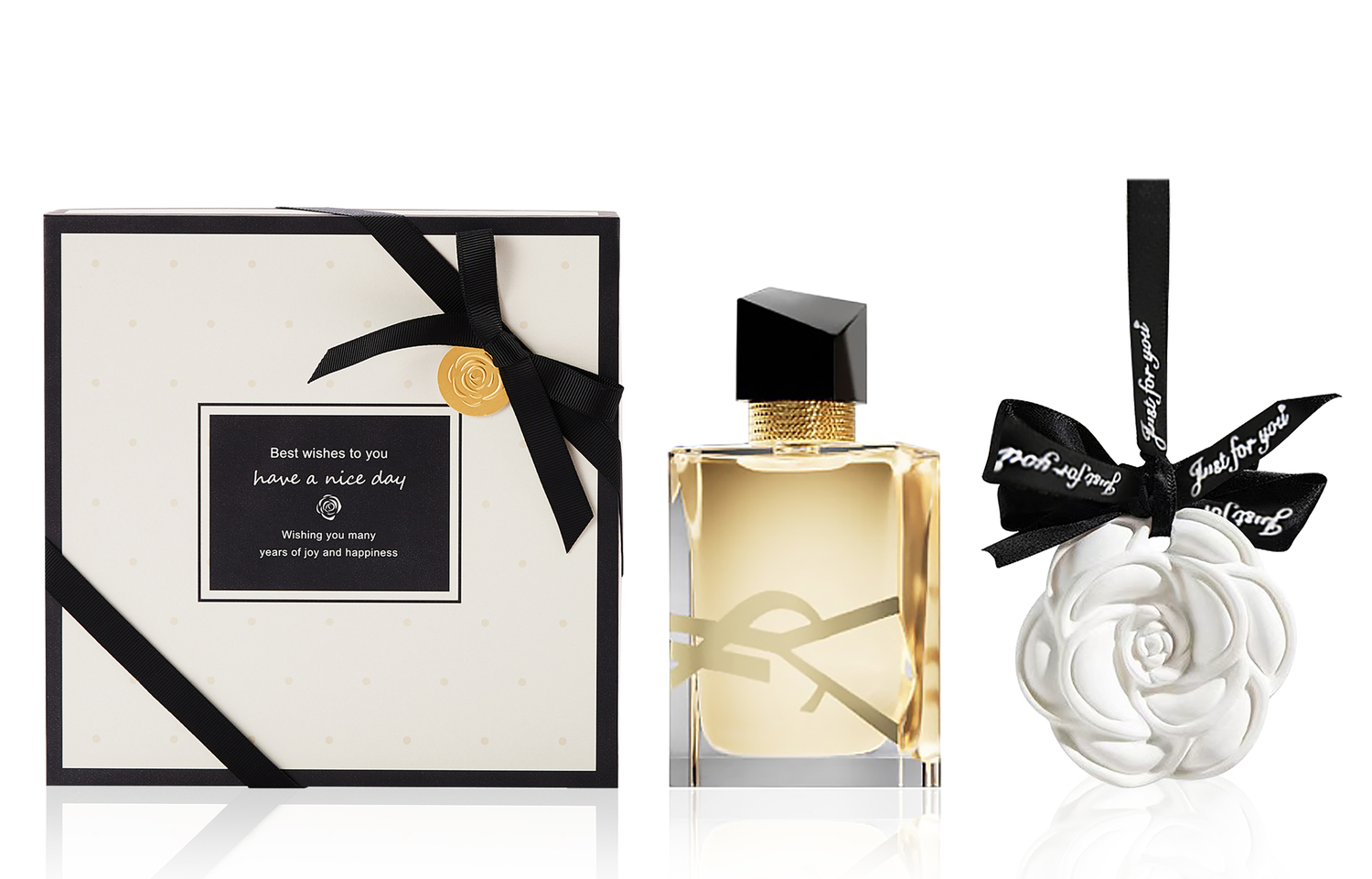 

Freedom Water Sample Set, Classic Version Perfume Fougere Eau De Parfum SAINT LAURENT, libre edp 7.5ml+camellia aromatherapy+черный butterfly box