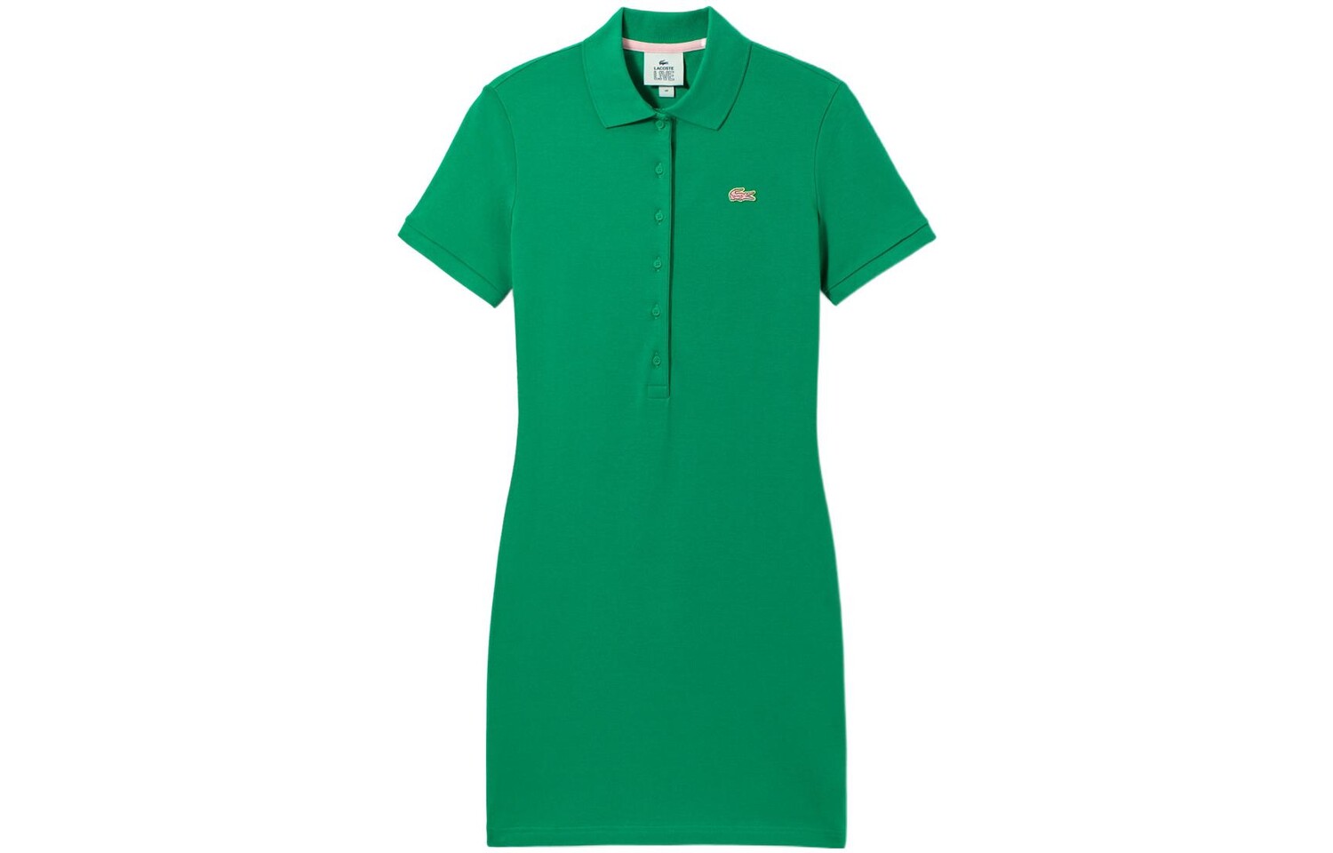 

Платье с короткими рукавами женское зеленое Lacoste