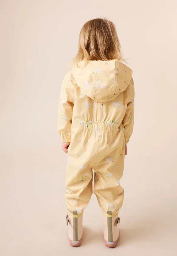 Комбинезон для защиты от дождя Regular fit waterproof printed puddlesuit Next, лимонно-желтый — фото 3