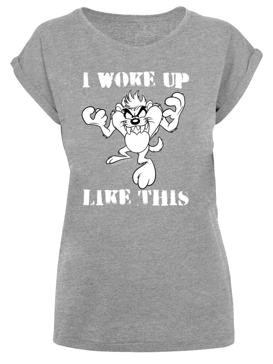 

Рубашка F4NT4STIC Looney Tunes Taz I Woke Up Like This, пятнистый серый